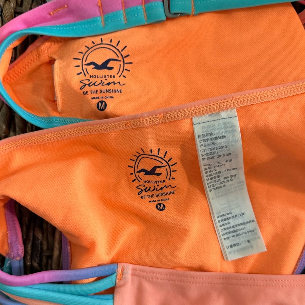 Hollister Orange and Pink Bikini Set - Picture 3 of 3